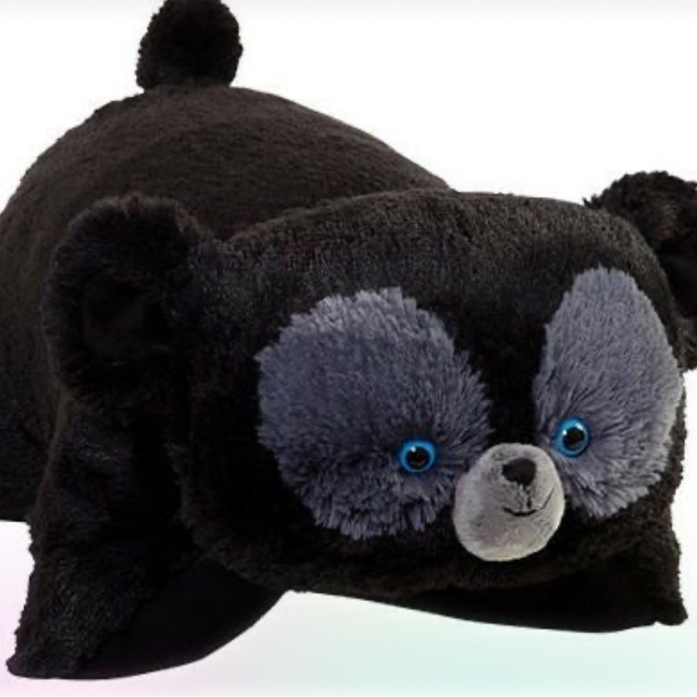 Black and Gray Disney Merida Bear Stuffed Animal Toy Pillow Petz Preloved Rare